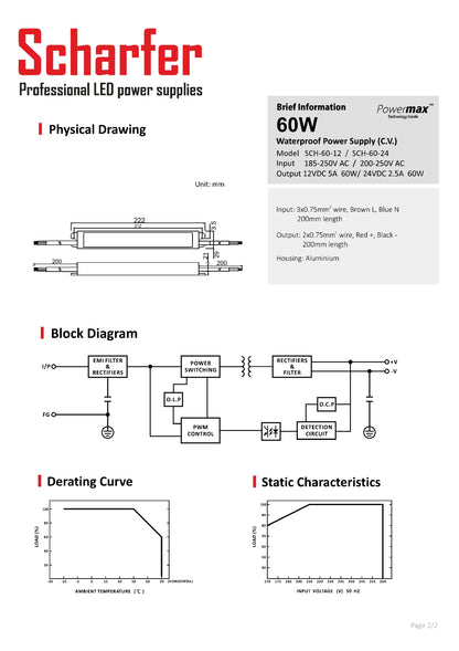 Transformator 230V AC na 12V DC 60W