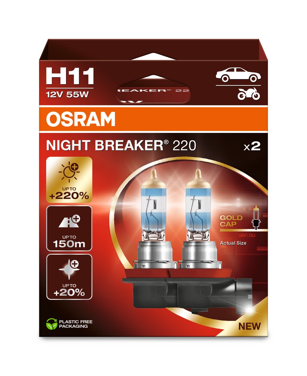 OSRAM NIGHT BREAKER 200 - H11 - 2-pak