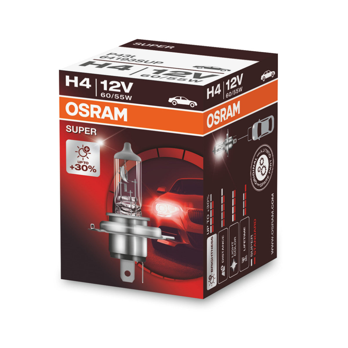 Reflektor halogenowy OSRAM SUPER - H4