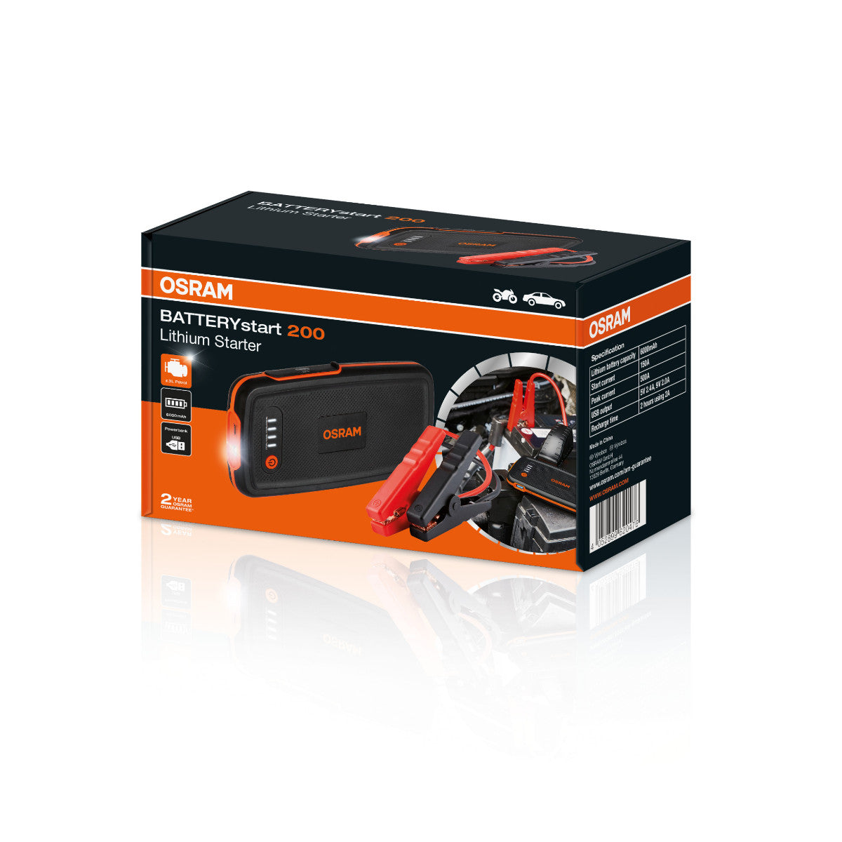 Rozrusznik litowy OSRAM BATTERY start - 200