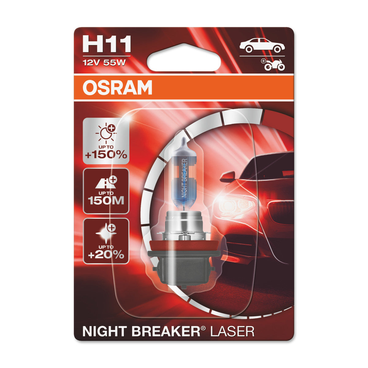 Pojedynczy blister OSRAM NIGHT breaker® LASER H11