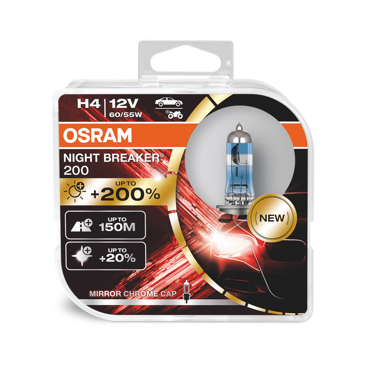 OSRAM NIGHT BREAKER 200 - H4 - 2-pak