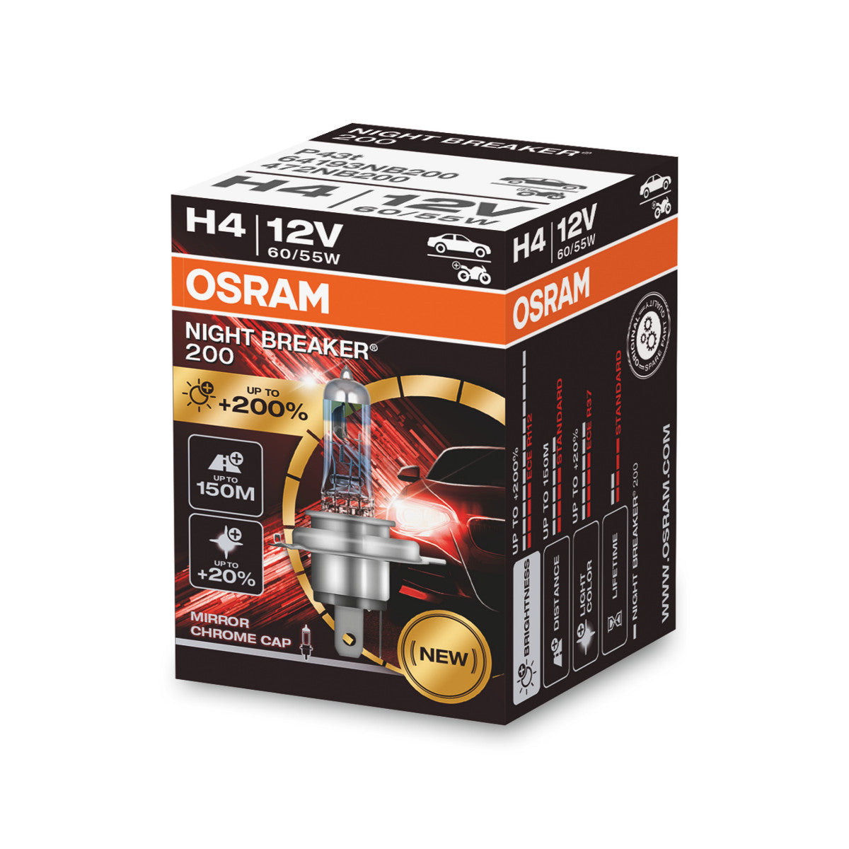 OSRAM NIGHT BREAKER 200 - H4 - 1-pak