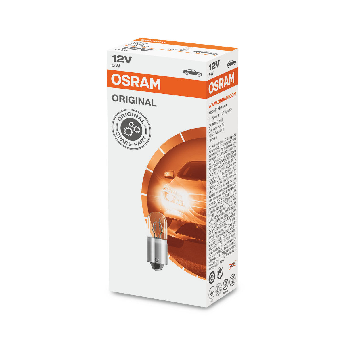 OSRAM ORIGINAL - METALOWA PODSTAWA - 5W - 12V