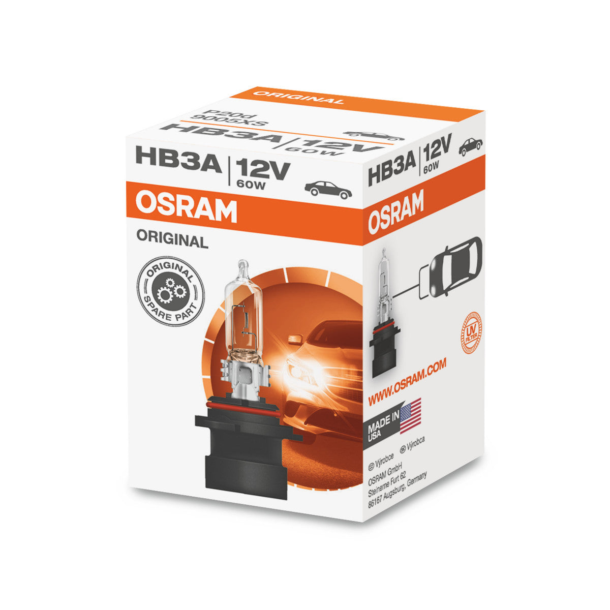 OSRAM ORIGINAL LINE - HB3A - 12 V - 60 W - Reflektor halogenowy