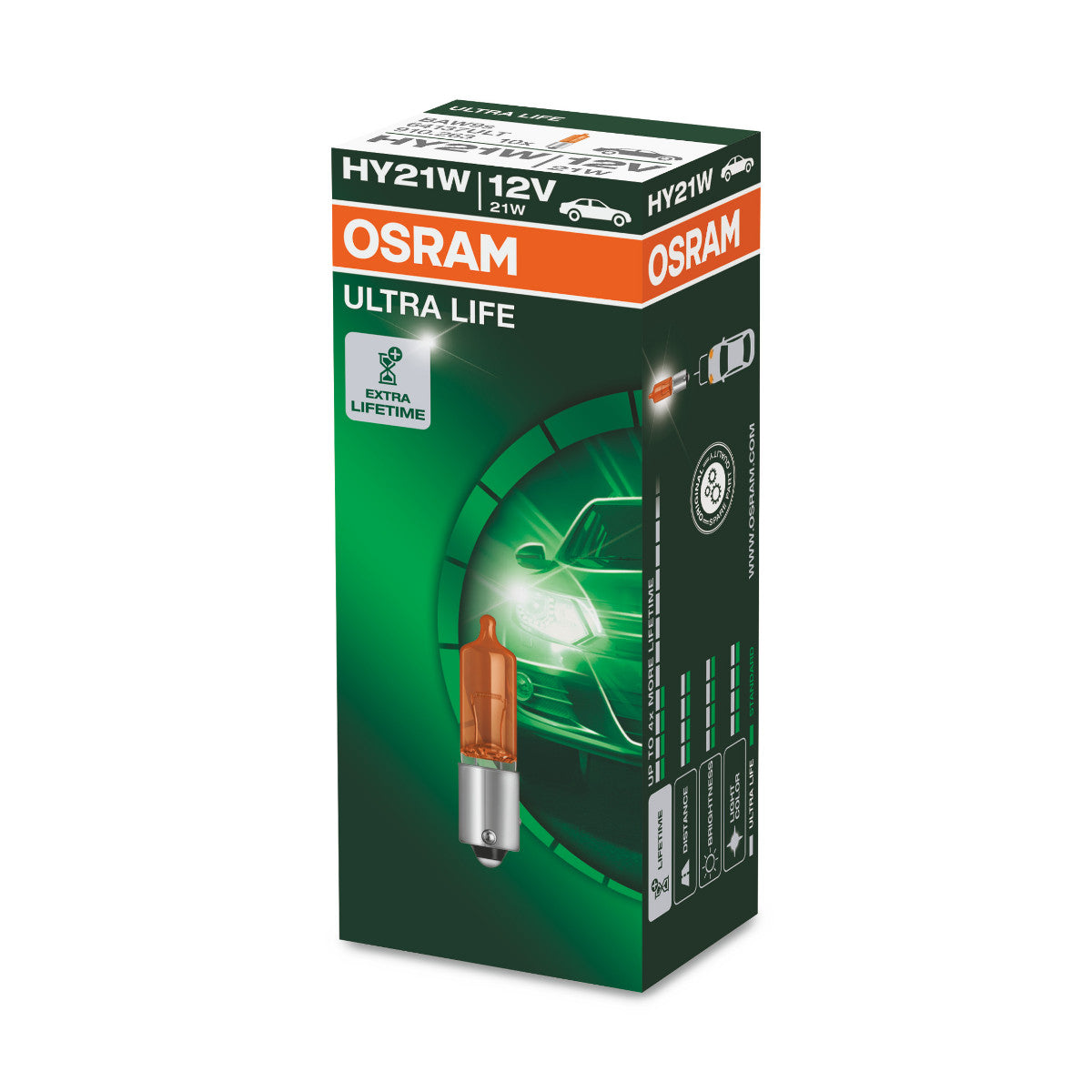 OSRAM ULTRA LIFE - HY21W Extra Light Lamp