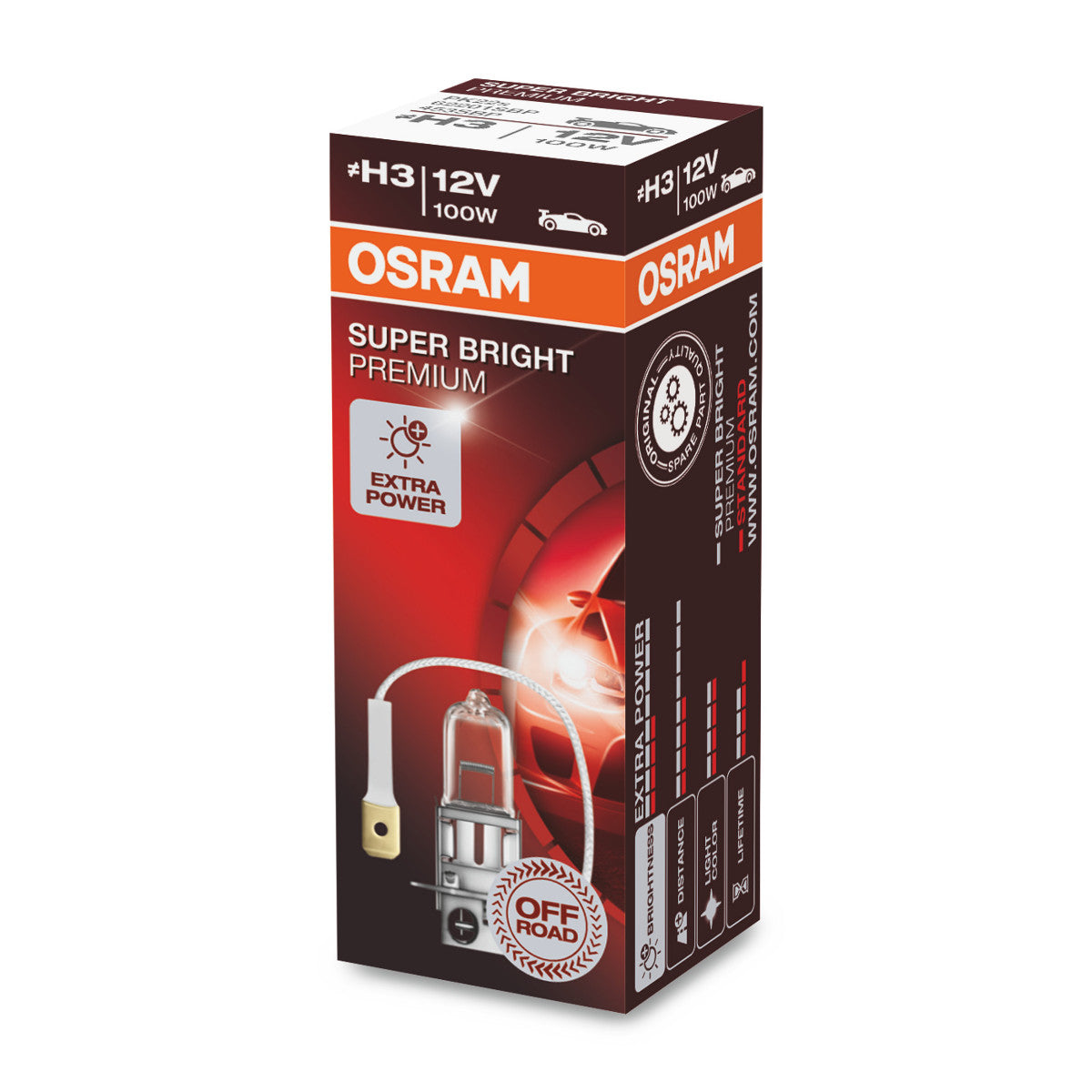 Reflektor halogenowy OSRAM SUPER BRIGHT PREMIUM - SUPER BRIGHT - Off-road H3 - PK22s