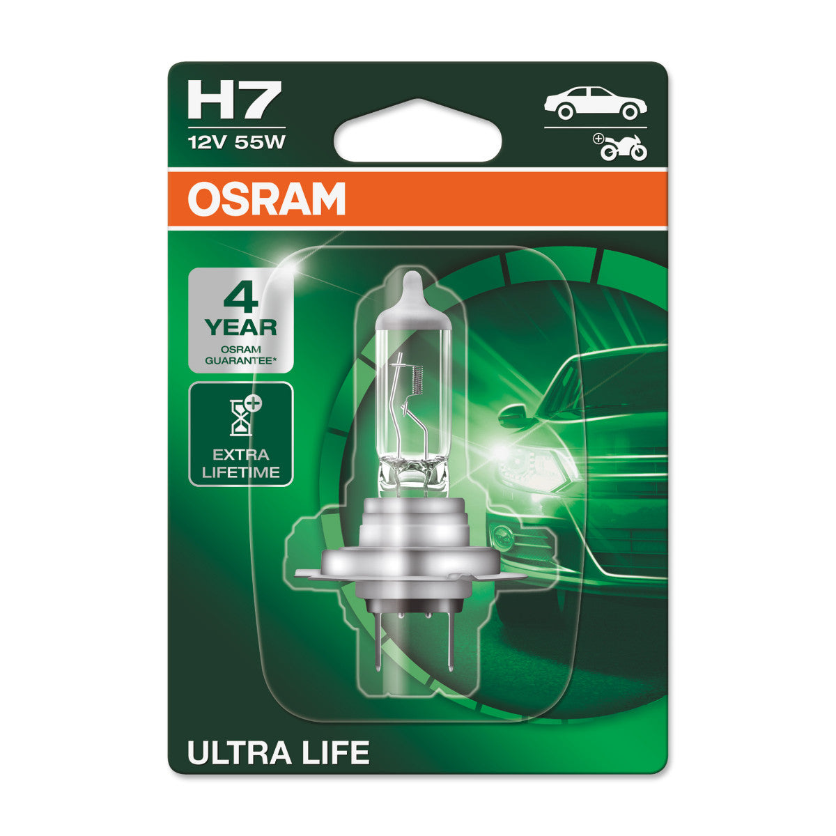 OSRAM ULTRA LIFE - Reflektor halogenowy H7 - Pojedynczy blister