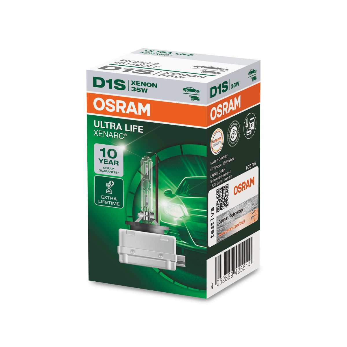 OSRAM XENARC ULTRA LIFE - lampa naświetlająca D1S HID - 1-PACK