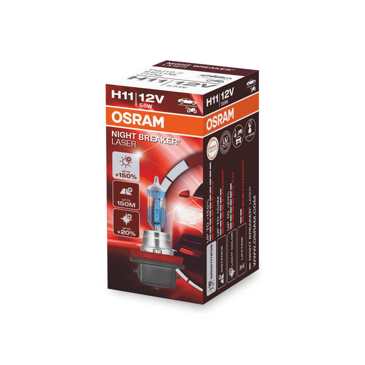 Składane pudełko OSRAM NIGHT breaker® LASER H11