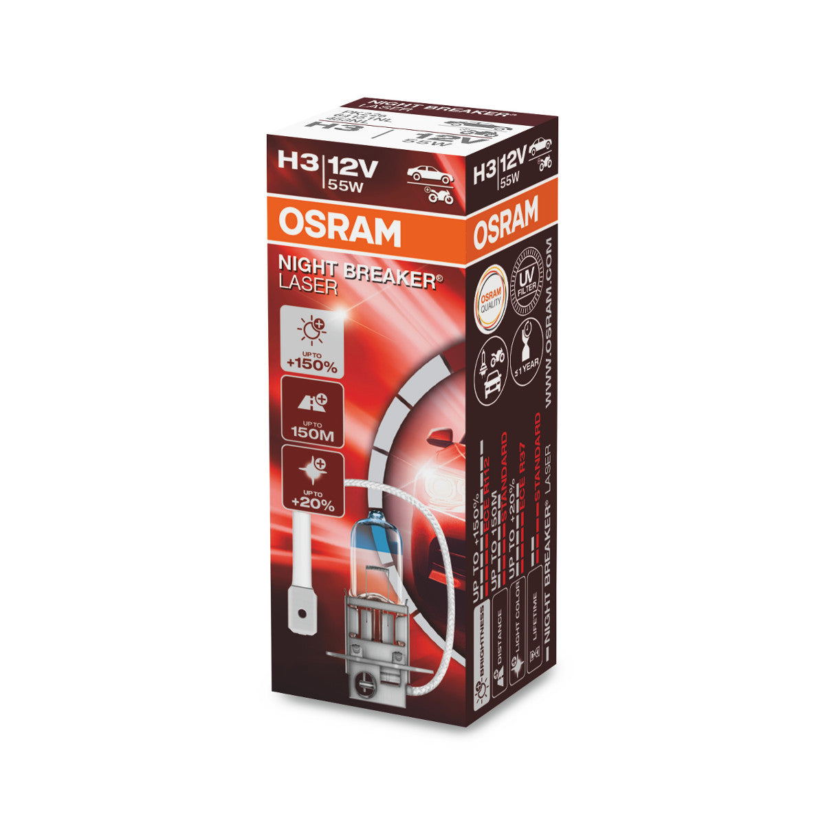 OSRAM NIGHT BREAKER® LASER H3 Składane pudełko