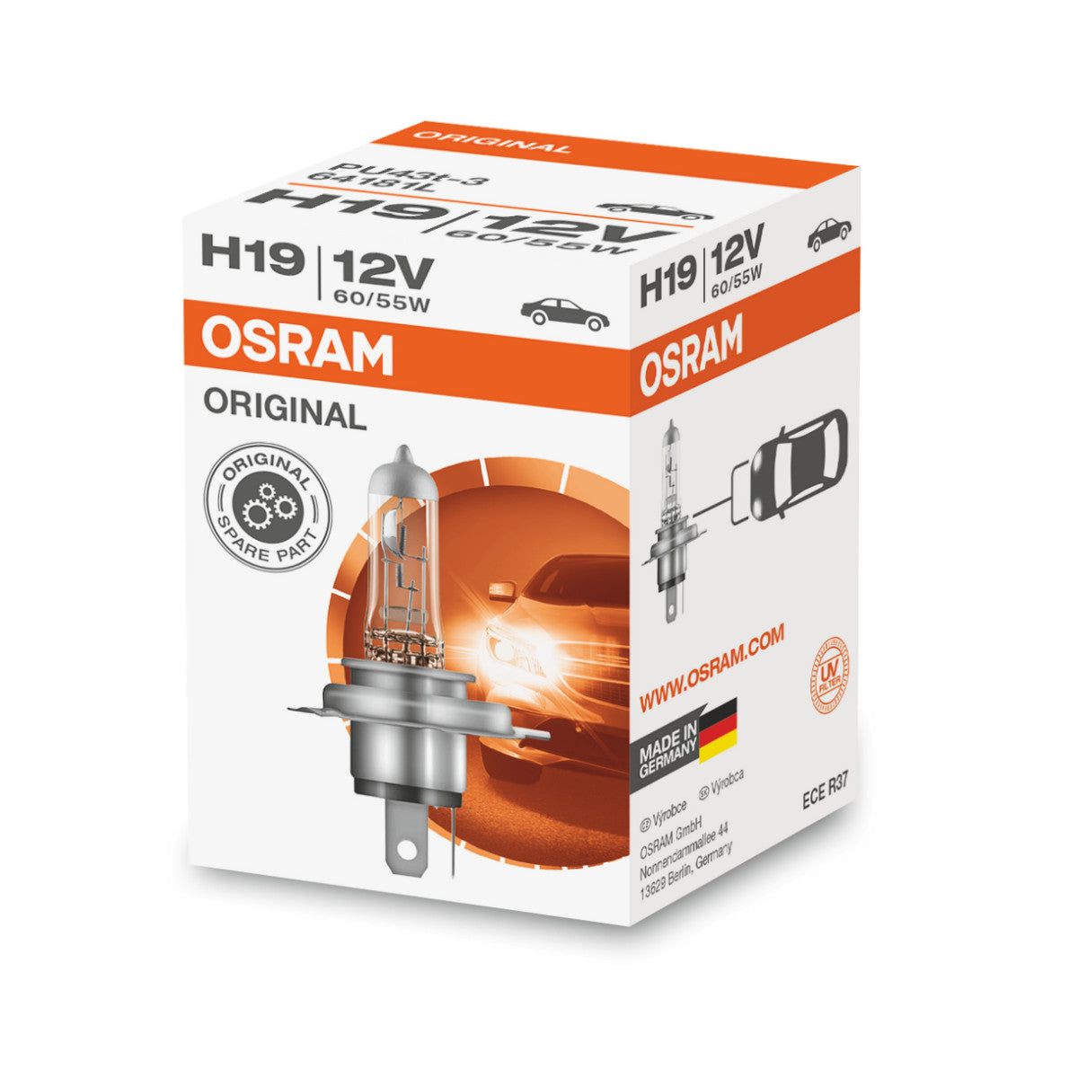 OSRAM ORIGINAL LINE - H19 - 12 V - 6055 W - Naświetlacz halogenowy