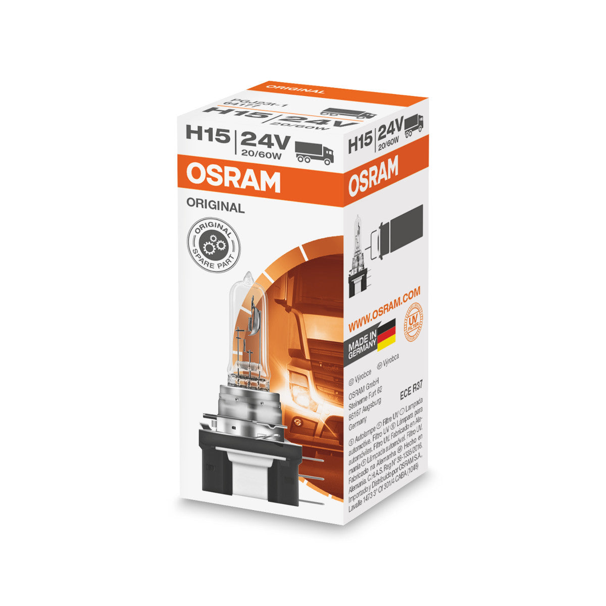 OSRAM ORIGINAL LINE - H15 - 24 V - 6020 W - Naświetlacz halogenowy