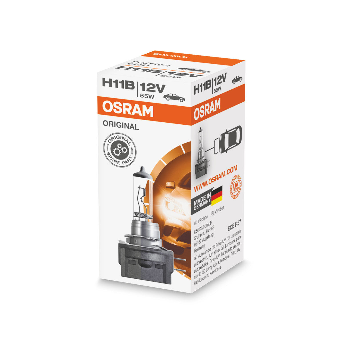 OSRAM ORIGINAL LINE - H11B - 12 V - 55 W - Naświetlacz halogenowy