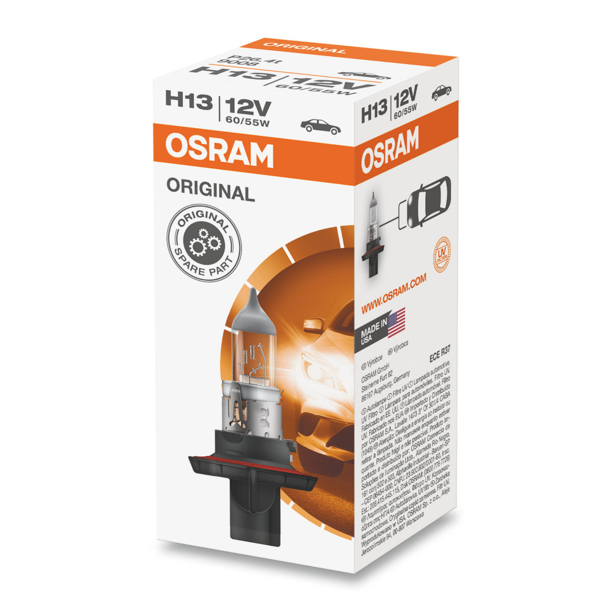 OSRAM ORIGINAL LINE - H13 - 12 V - 6055 W - Naświetlacz halogenowy