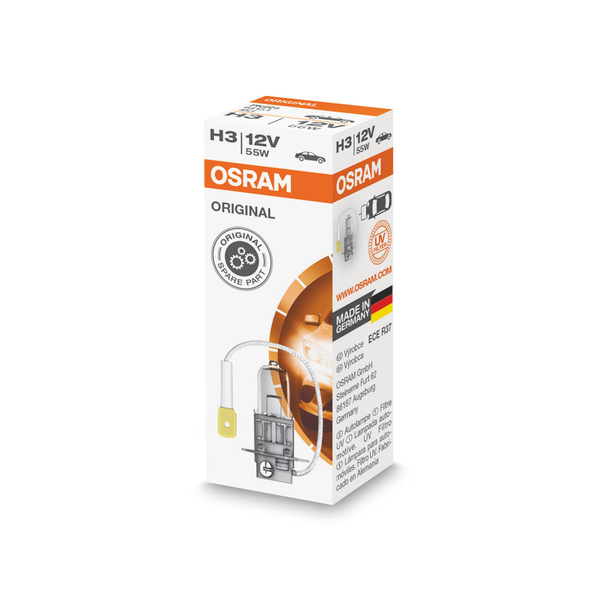 OSRAM ORIGINAL LINE - H3 - 12 V - 55 W - reflektor halogenowy - składane pudełko