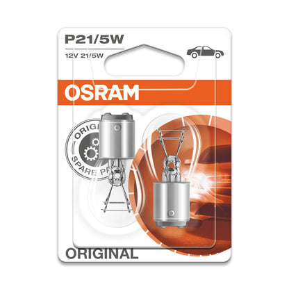 OSRAM ORIGINAL - METAL BASE - P21-5W - 12V Extra Light Lamp