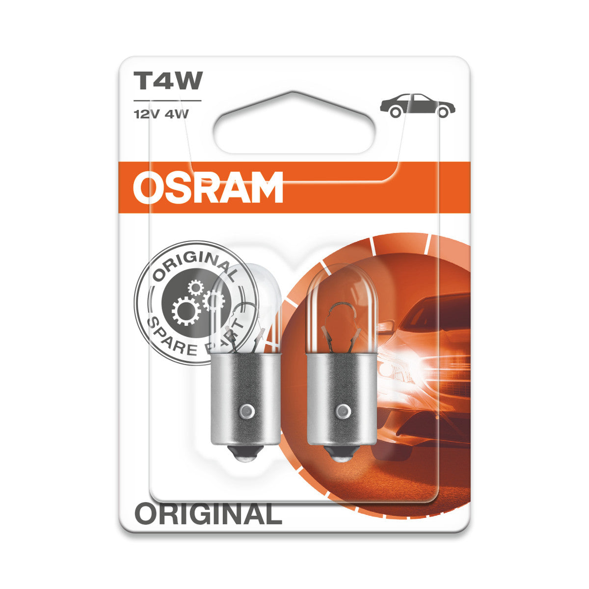 OSRAM ORIGINAL - METAL BASE - T4W - 12V Extra Light Lamp