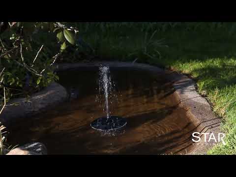 Star Trading - Oświetlenie słoneczne - Dekoracja słoneczna Fontanna - Czarny - 10cm