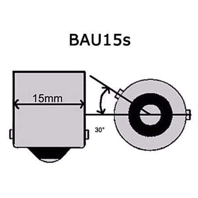 BAU15s 12V/24V 0.7W Orange