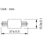 Spollampa 12V/24V 1W 37mm