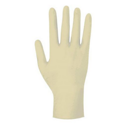 Jednorazowe bezpudrowe rękawiczki lateksowe białe S - 5 par