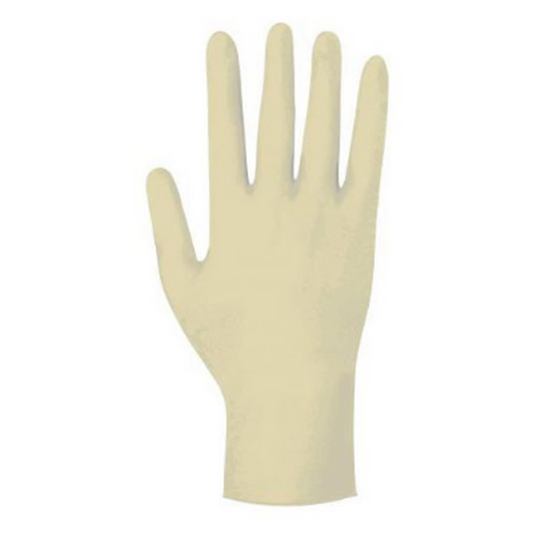 Jednorazowe bezpudrowe rękawiczki lateksowe białe M - 5 par